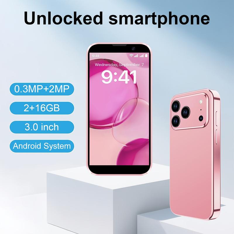 Student Mini Smartphone with 3-Inch HD Display, 2gb RAM, Dual Sim, 900mah Battery, Android System, Compact Design, Ideal for Studying