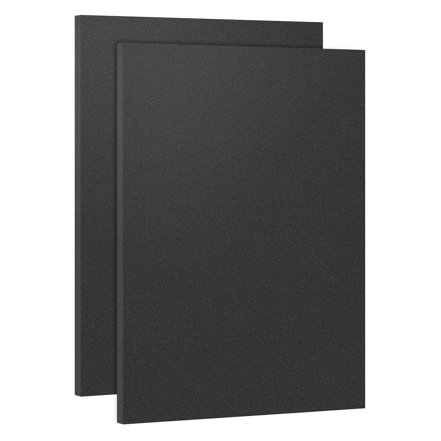 Black ABS Plastic Sheet 12" x 16" x 1/4" Thick (6mm), 2 Pack | Moldable Thermoplastic, Rigid, Textured & Smooth Surface for Craft Projects, Robotics CompetitionGift