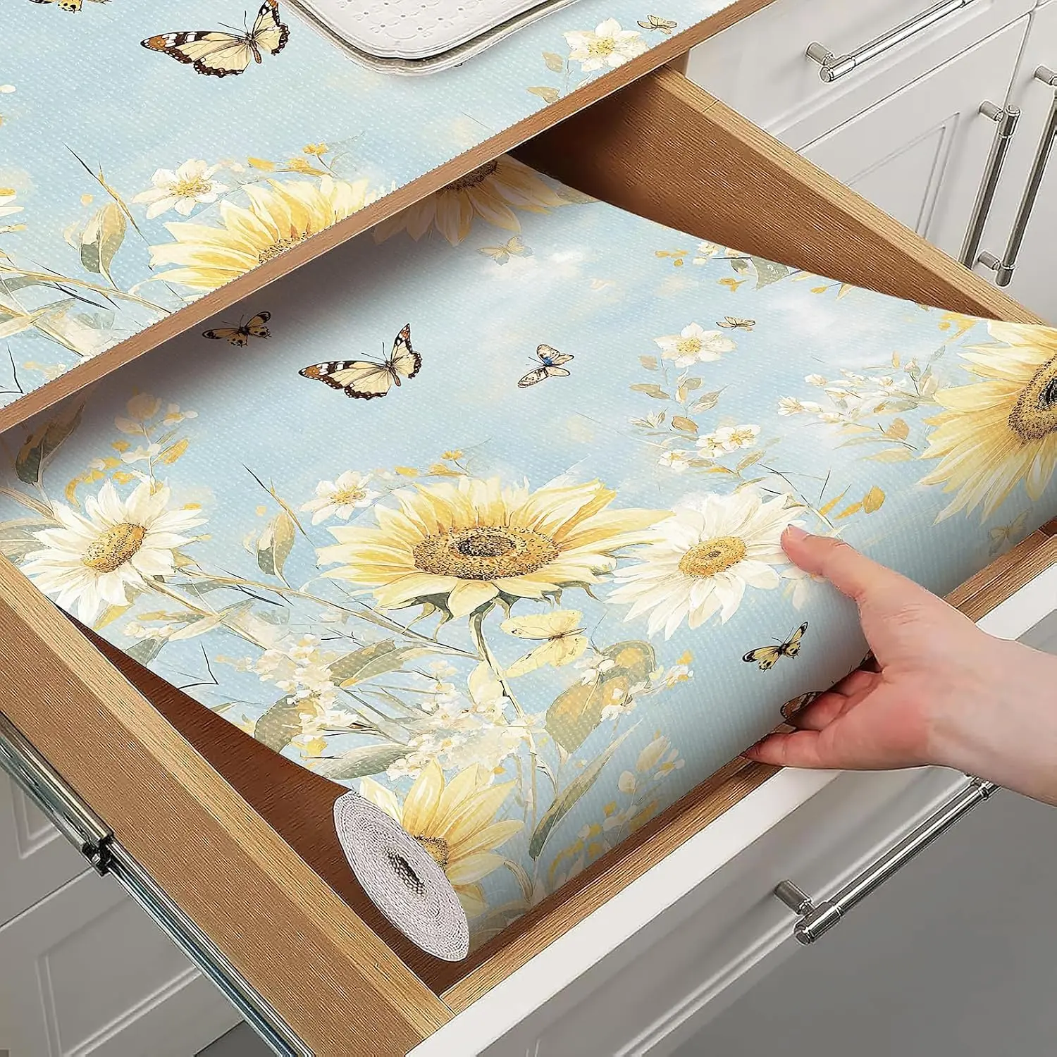 Drawer Liner Non Adhesive Shelf Liner for Cabinets 12in x 10ft