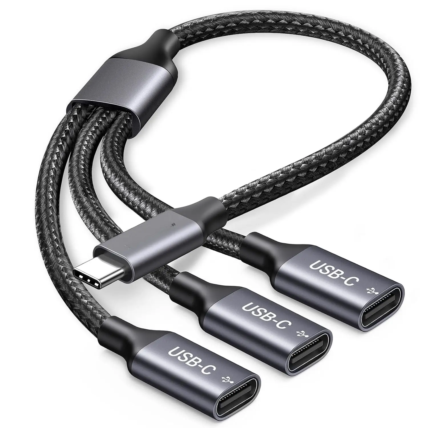 USB C Splitter 1 in 3 Out, USB Type C Splitter, USBC Male to Multi Type C Female Port Power  and Data Transfer  for Laptop  Flash Drive Keyboard