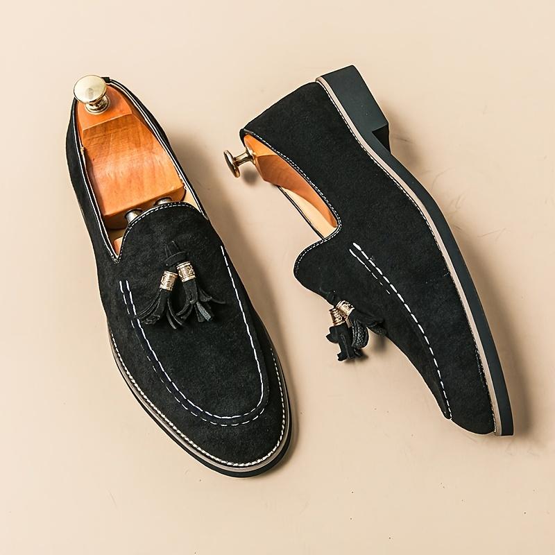 Men's Casual Tassel Loafers, Breathable Lightweight Slip On Shoes With For Business Office, Spring Summer And Autumn
