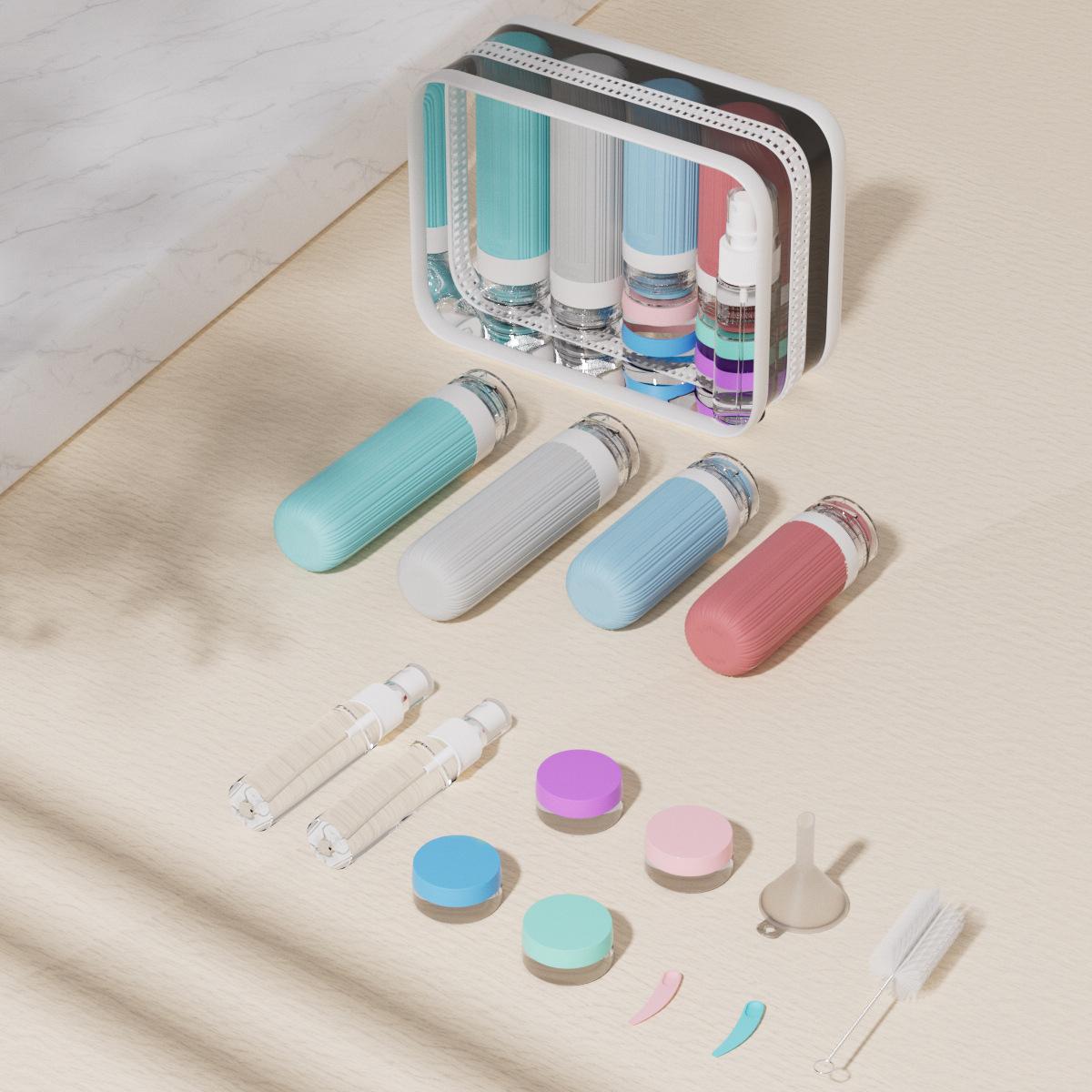 Travel Silicone Shampoo and Shower Gel Bottles Set, Leak-Proof Portable Toiletry Containers, Refillable Travel Bottles for Shampoo, Conditioner, Soap, Camping, Vacation, & Business Trip Essential Travel Silicone Shampoo and Shower Gel Bottles Set, Leak-Proof Portable Toiletry Containers, Refillable Travel Bottles for Shampoo, Conditioner, Soap, Camping, Vacation, & Business Trip Essential