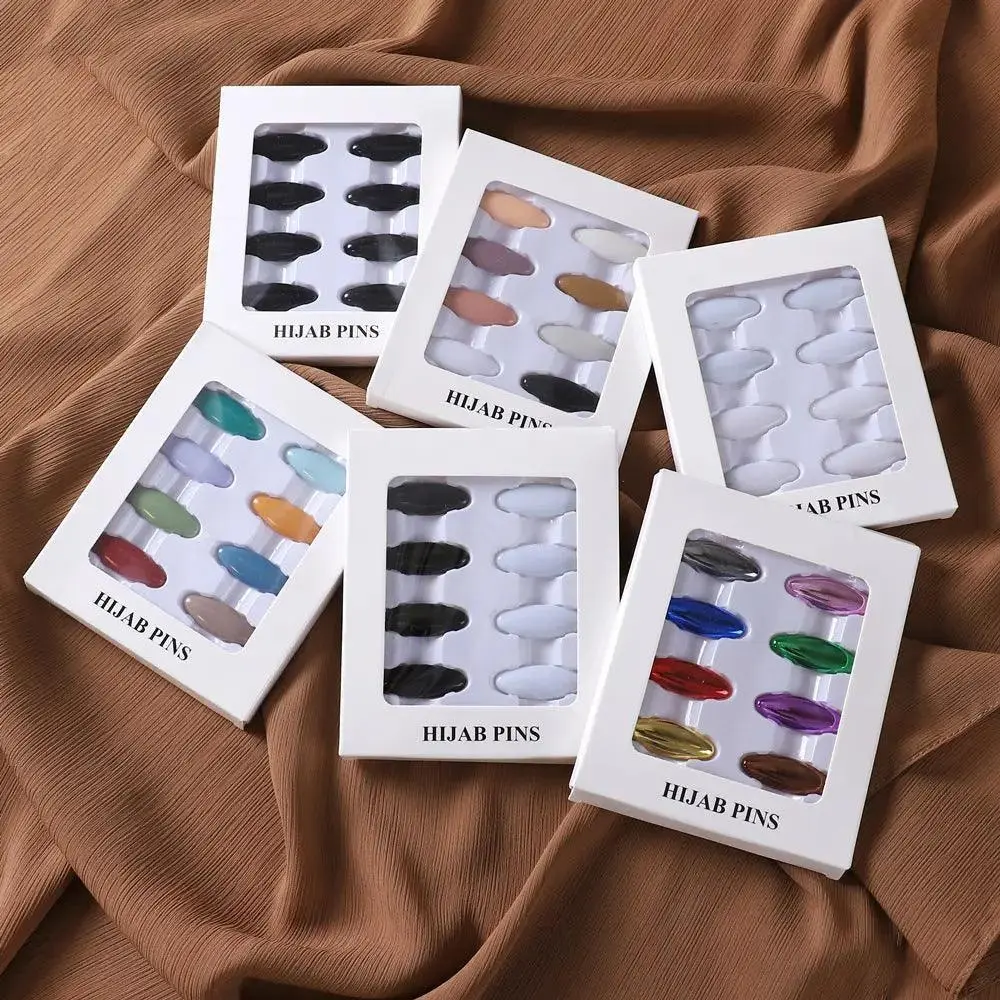 Hijab Pins Set 8 Piece No Snag Safety Scarf Clips Modest Accessory (MAC008)