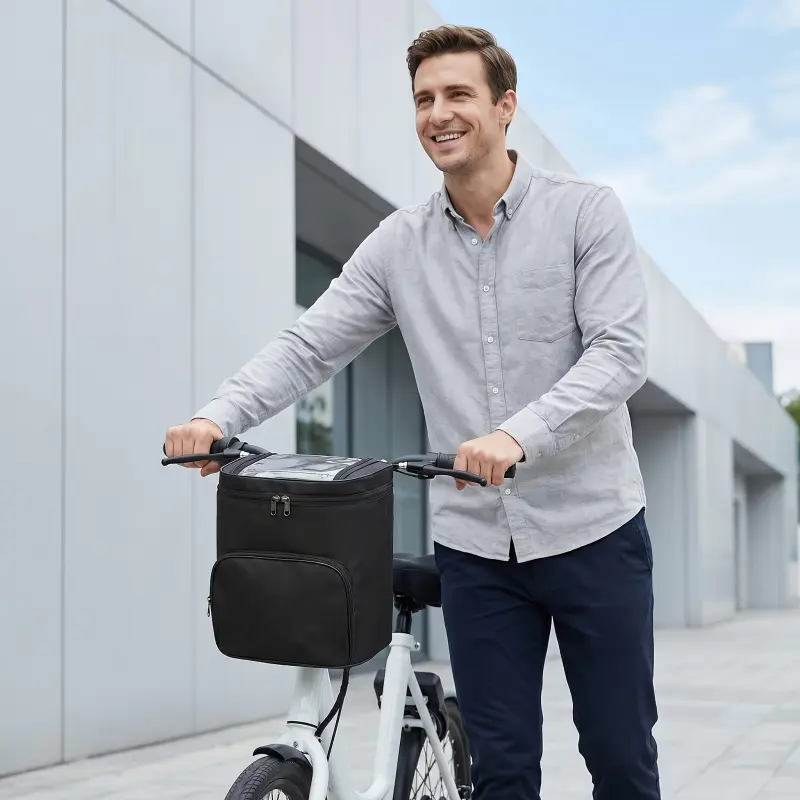 Multifunctional Electric Scooter Front Storage Bag, Waterproof Bicycle Motorcycle Helmet Carry Bag, Portable Cycling Hanging Pouch, Front Placement, Scooter Accessories, Cycling Gear