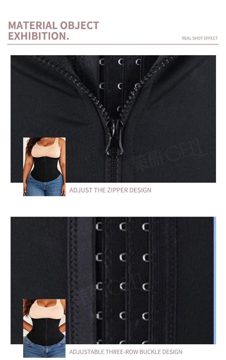Waist Trainer Exercise Corset European and American Plus Size Waist Cincher Hourglass Waist Shaper Zipper Button Shapewear