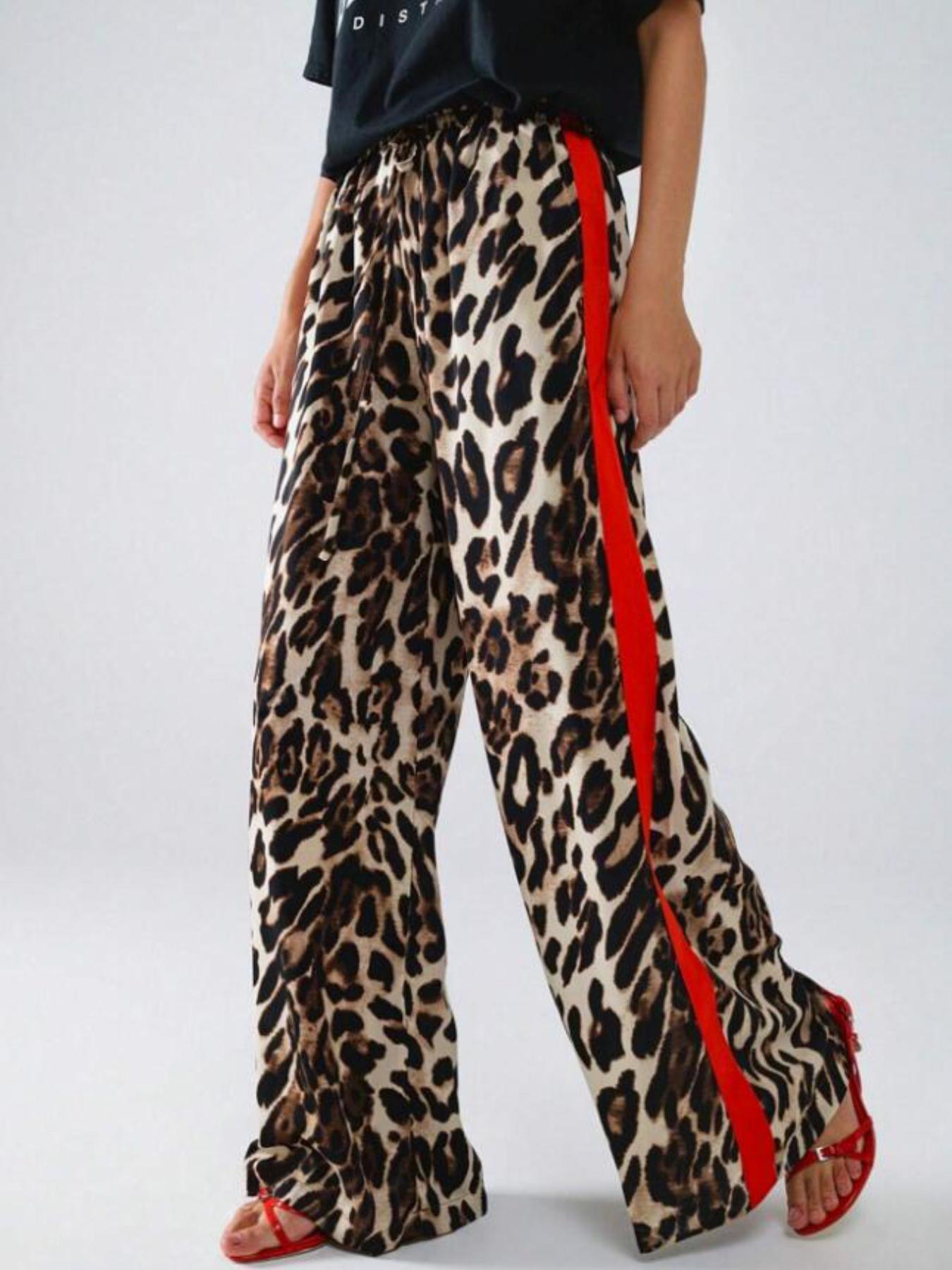 Women's Leopard Print  Pants, Casual Comfy Trousers for Daily Wear, Ladies Bottoms for All Seasons, Womenswear, Loungewear