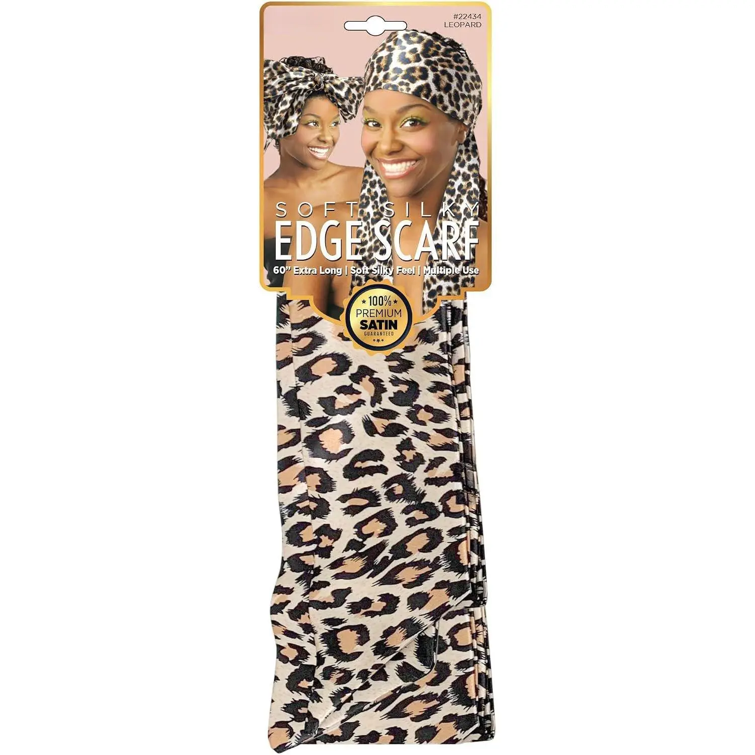 Soft Silky  Scarf, 60" Extra Long Multible Use Headband LEOPARD Color