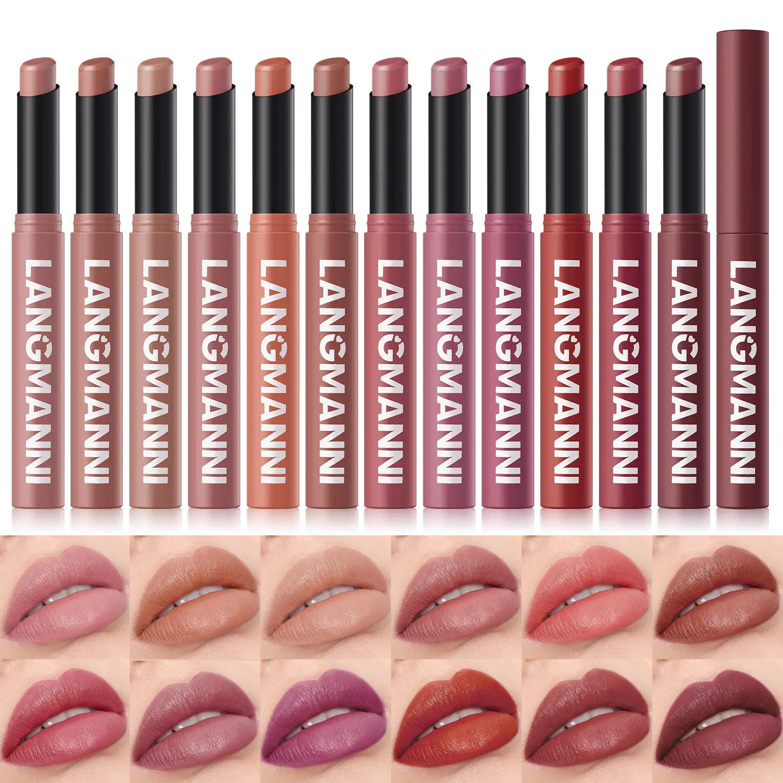 Velvet Matte Lipstick - Long Lasting 24H Waterproof Smudge-Proof Creamy Lip Color, Available in 12 Shades for Daily Wear & Gifting luxury lipgloss