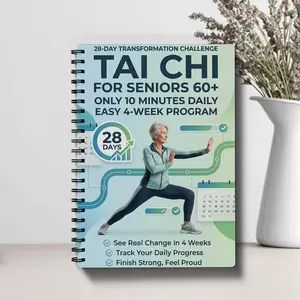 Senior Beginners Tai Chi Practice Manual, Spiral Bound, Gradual Daily Gentle Movements Routine Guide, Essential Tai Chi Book
