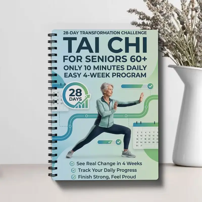Senior Beginners Tai Chi Practice Manual, Spiral Bound, Gradual Daily Gentle Movements Routine Guide, Essential Tai Chi Book