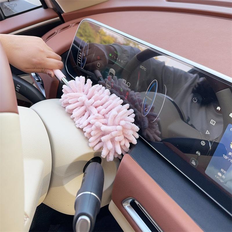 practical cleaning tool for cars,Car dust duster, extendable ash removal mop, soft bristled car brush, and car cleaning tool