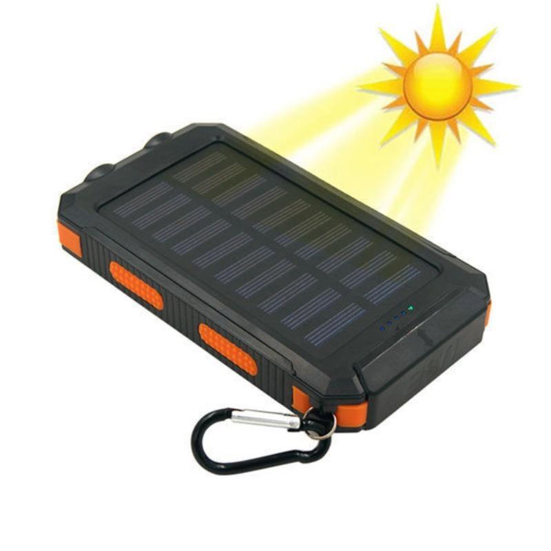 Outdoor Solar Powered Flashlight Power Bank, Multifunctional Waterproof Solar Battery, Large Capacity Camping Light, Portable Outdoor Light for Hiking, Camping, Climbing