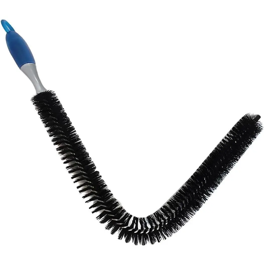 Long Handle  Engine Cleaning Brush, Hard Bristle Automotive Wash Brushes, Flexible Bendable  Detailing Brush for  Radiator Dryer Vent, Engine Oil  (1PC)