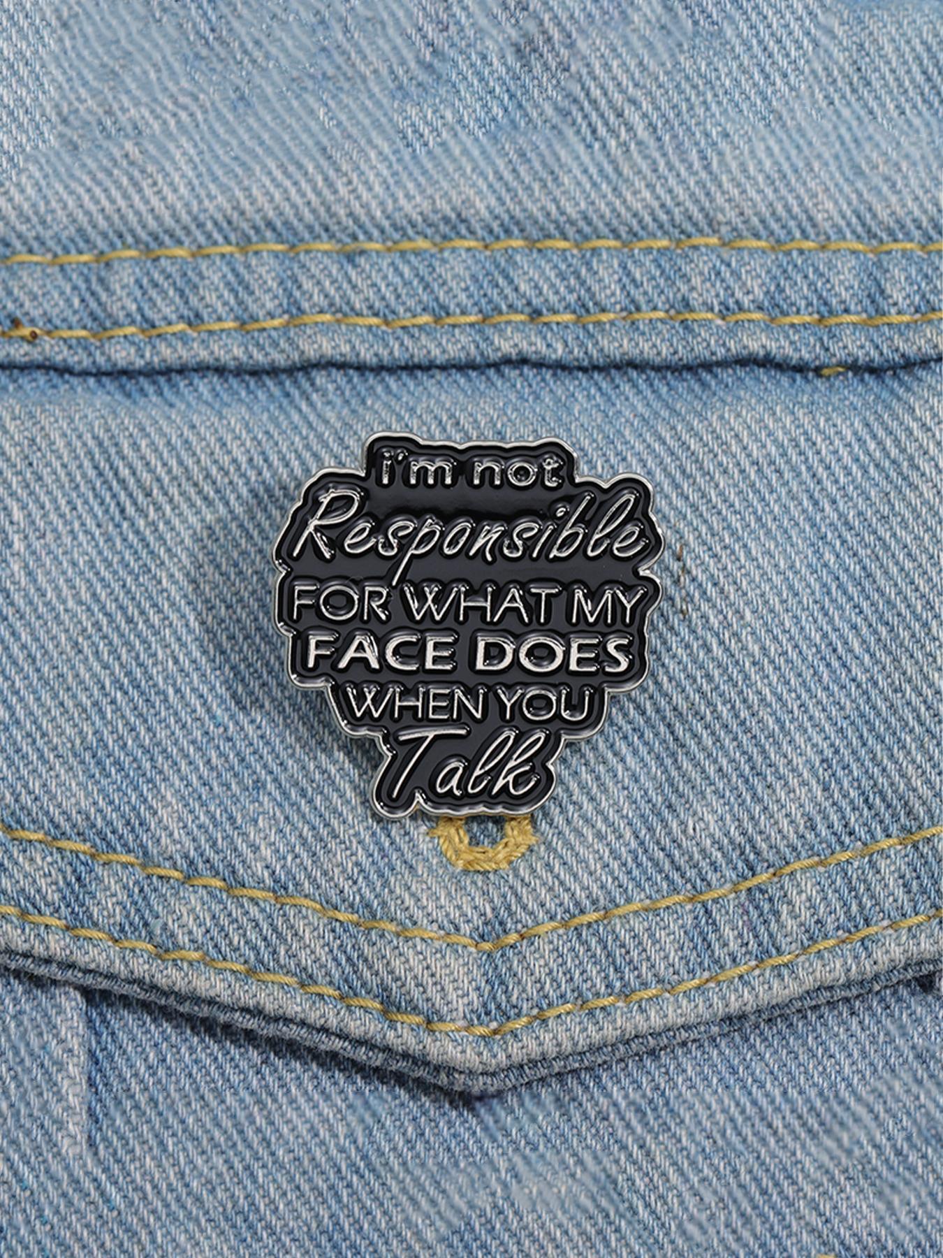 Creative Letter Pattern Pin, Cute Fashion Brooch for Women & Men, Fashion Brooch for Party, Daily Clothing Decor, Trendy All-match & Exquisite Brooch for Birthday Gift, Men Accessories