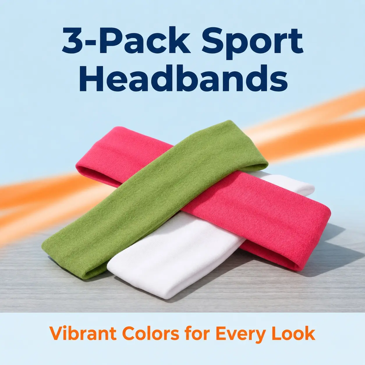 1 Headband 3Pcs Stretchy Knit Pack for Women High Stretch Ribbed Knit Anti Slip Hold Workout Sweat Wicking Gym Outfits Cute Trendy Summer Clearance