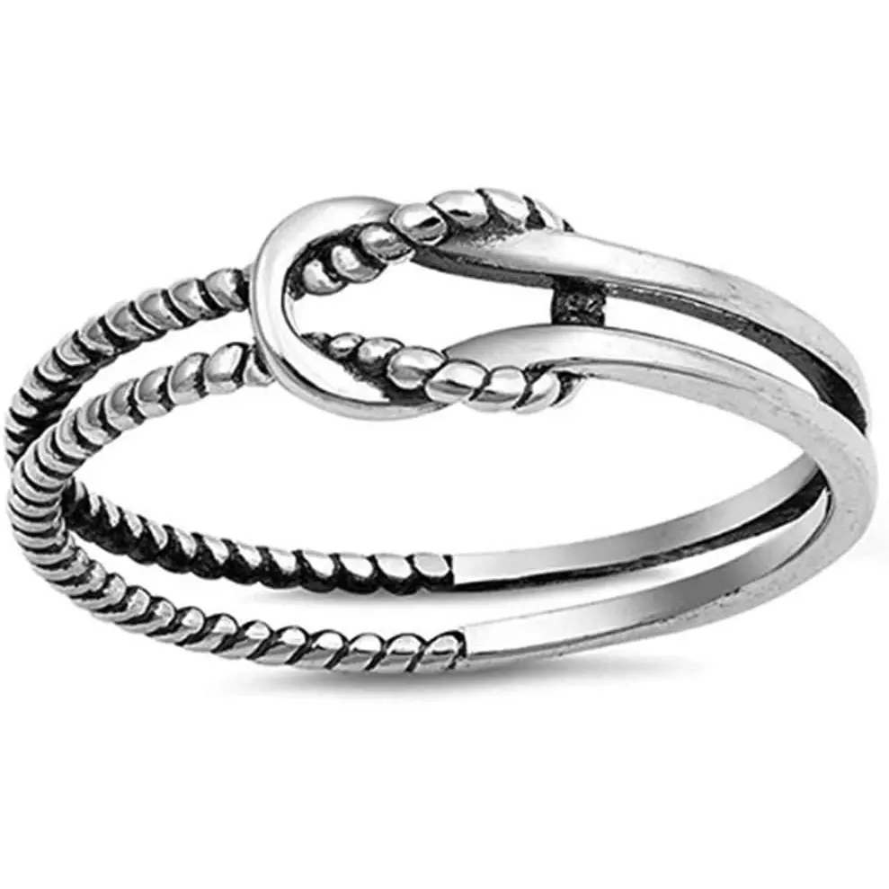 Jewelers Stainless Steel  Style Knotted Wave Statement Anniversary Promise Ring