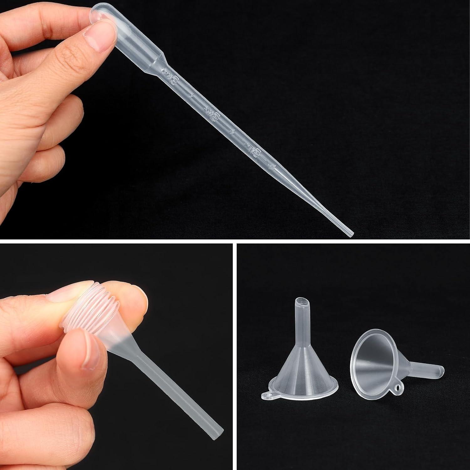 10-Piece Perfume Refill Tool Kit, Plastic Perfume Dispenser & Transfer Tools, Travel Refill Set for Liquid Cologne, Fragrance Samples & Essential Oils