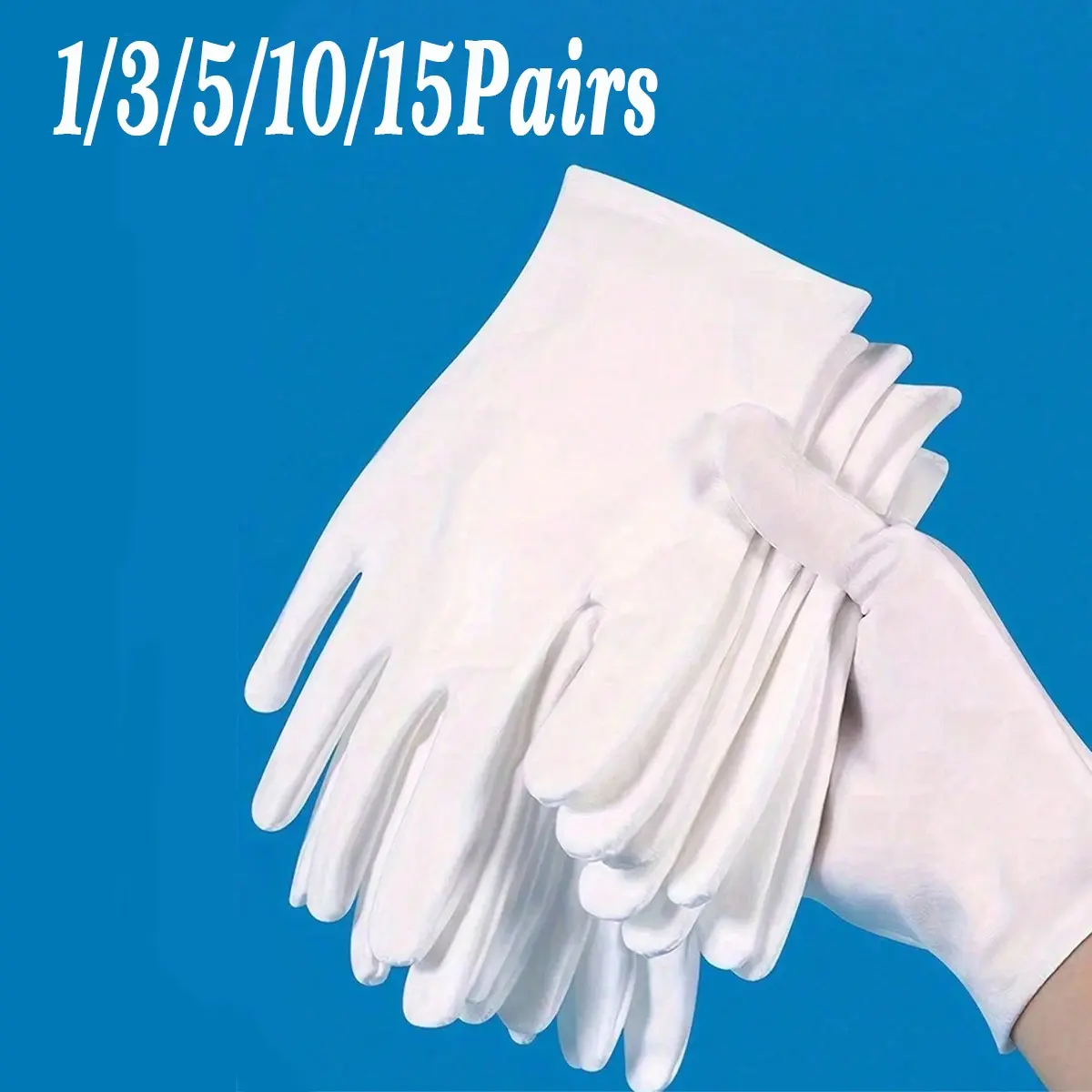 Gloves for Eczema and Dry Hands, Breathable Lining Work Gloves, Moisturizing Spa Soft Jewelry Inspection Gloves, Elastic Fit Fabric Gloves for Women