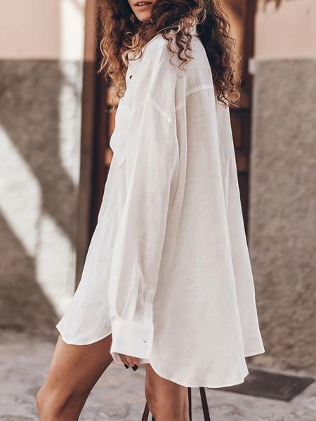 Casual Lazy Minimalist Style Loose Fit Urban Long Shirt, Comfortable and Stylish, Perfect for Daily Wear, Trendy Men's Clothing