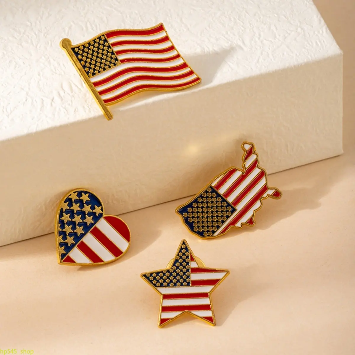 Unisex Creative American Flag Brooches - US Pride Patriotic 4th Of July Lapel Badges, Red-White-Blue Clothing Jackets Backpacks Handbags Accessories, Stylish Daily Decor Jewelry
