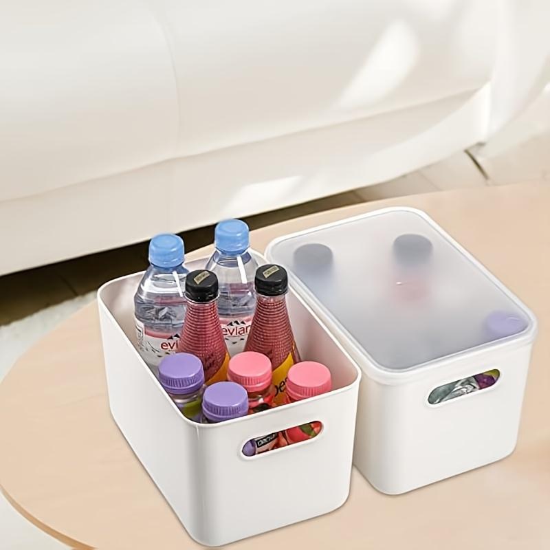 4/8-Pack Stackable Storage Bins with Lids – Durable White Plastic Organizer Baskets with Handles – Space-Saving Containers for Home, Office, Kitchen, Bathroom, Garage & Playroom 4/8-Pack Stackable Storage Bins with Lids – Durable White Plastic Organizer Baskets with Handles – Space-Saving Containers for Home, Office, Kitchen, Bathroom, Garage & Playroom