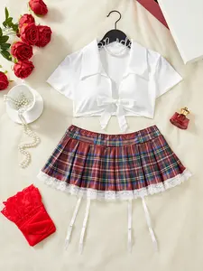 Women's Sexy Costume Set, Fashionable Comfortable High-Quality Material, Includes Stocking, Elegant Women's Clothing cool girl outfits clean girl style altgirl