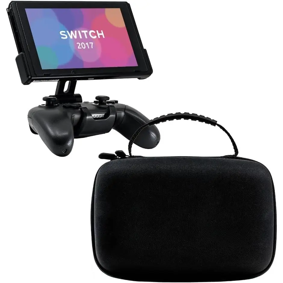 S1  Console  and Controller Mount Compatible with   and Pro Controller, Adjustable Video  Holder Stand Clip, Gray