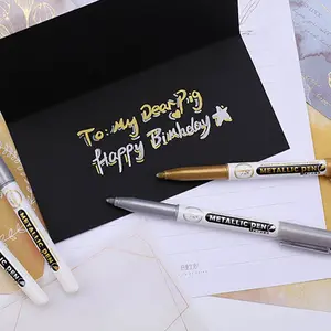 Broad Spectrum 560 Gold Silver Color Paint Marker, Metal Highlighting, Glass Card Signing, Wedding Accounting General Brush