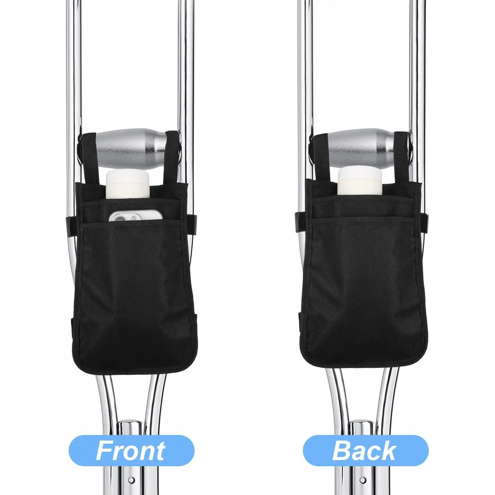 New Walking Cane Storage Bag Organiser, Portable Wheelchair Hanging Pouch, Moisture-Resistant Medical Carry Bag, Disability Accessory