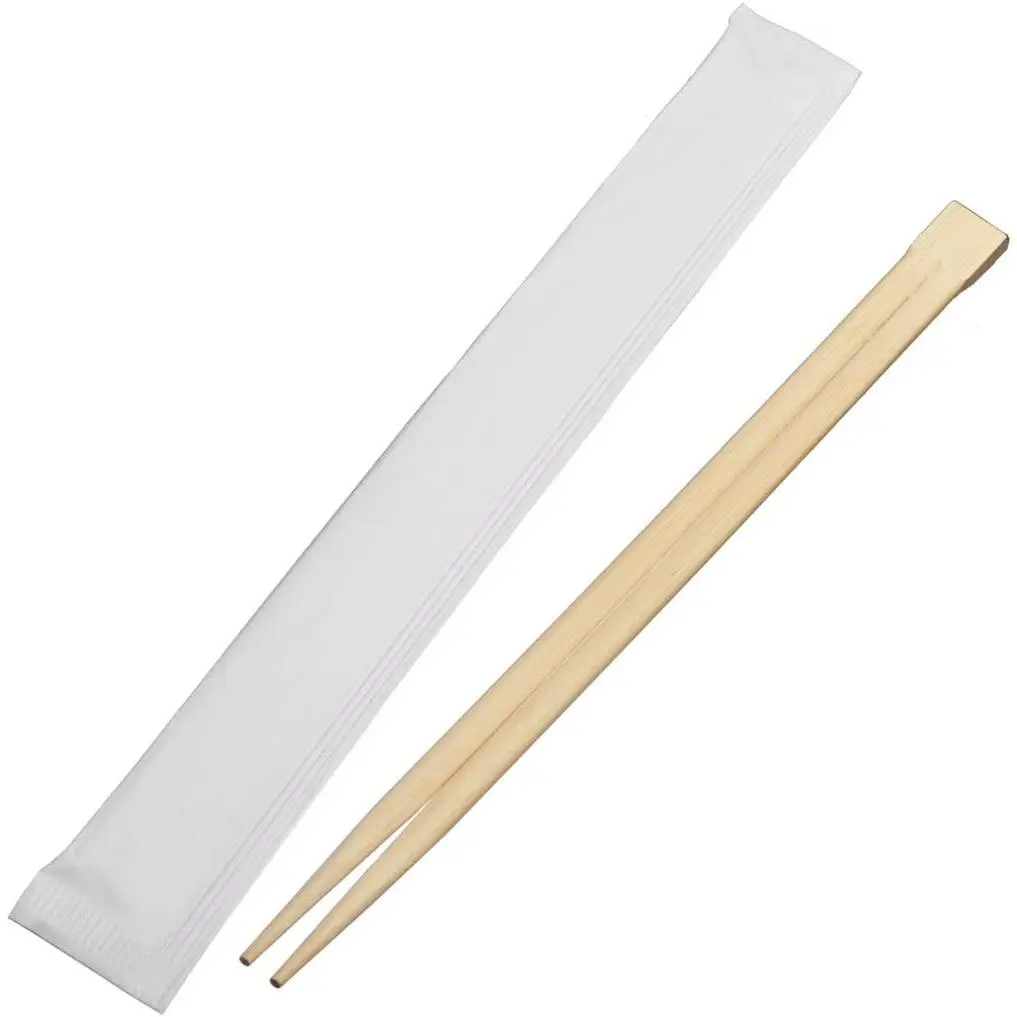 9 Inch Disposable Bamboo Chopsticks with individual Package Connected at the Top (200 Pcs)