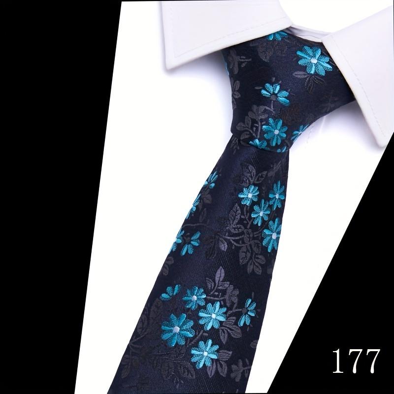 Classic 5-Piece Woven Necktie Set for Male Adults, Patterned Formal Fashion Accessories with Cufflinks and Tie Clip