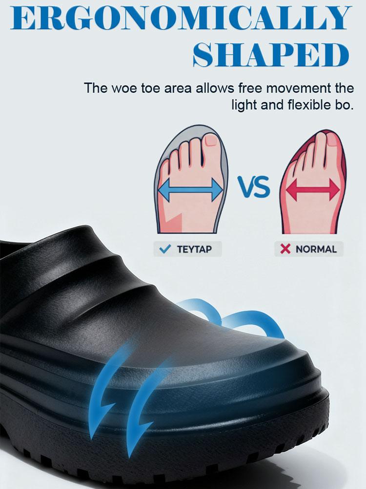 Foamfam Lightweight Waterproof Clogs for Indoor & Outdoor Wear.Easy-Clean, Soft Insole & Built for Garden, Kitchen and Hospital Use.Footwear Walking  nurse shoes