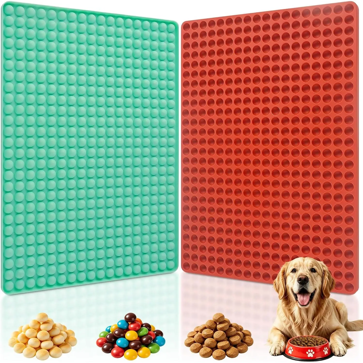 2 count Mini Round  Molds for Baking, 468-Cavity   Mold  for Pupsicle, Semi Sphere  Chips Molds for Baking, Candy,