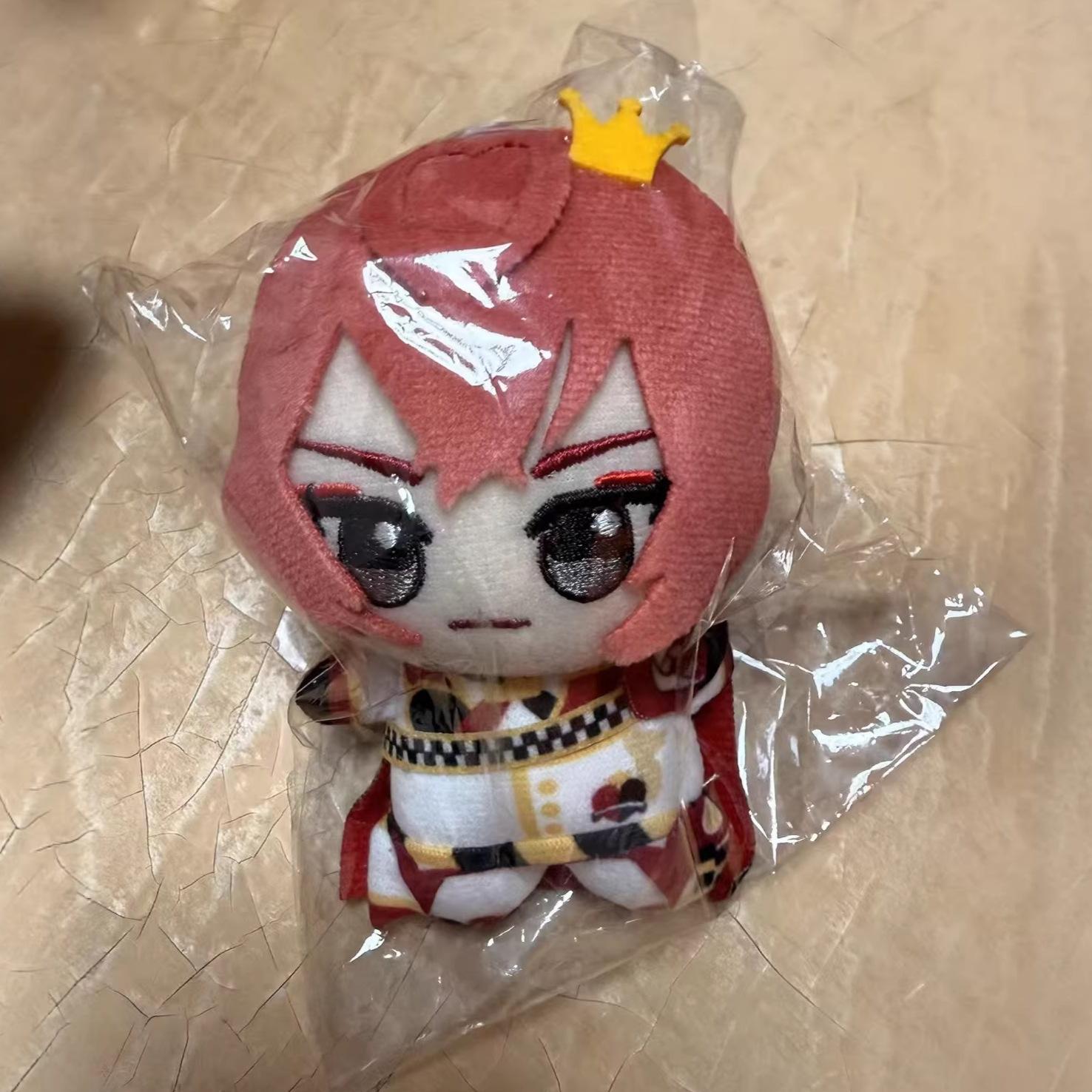 Twisted-Wonderland 10cm Riddle Rosehearts Cotton Doll - Chibi Stuffed Toy Print Keychain Pendant Gift