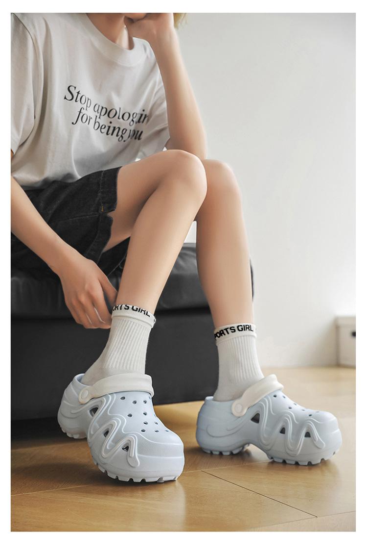 Women's Platform Clogs, Summer New Thick Sole Non-Slip Breathable Closed Toe Sandals, Fashion Casual Outdoor Beach Slippers arch support clog comfortable mule