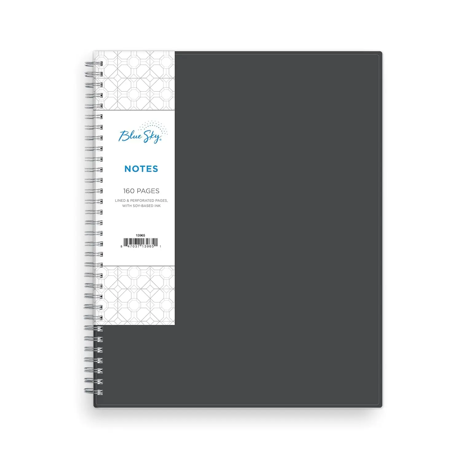 Notes Professional Notebook, Flexible Cover, -Wire Binding, 8.5" x 11", Gray