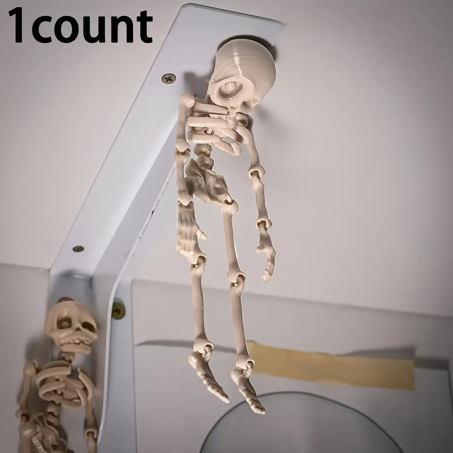 Halloween Magnetic Fridge Magnet, Durable Plastic Skull Design, Fun Jointed Skeleton Decor, Lightweight Home Accessory, Perfect Halloween Gift