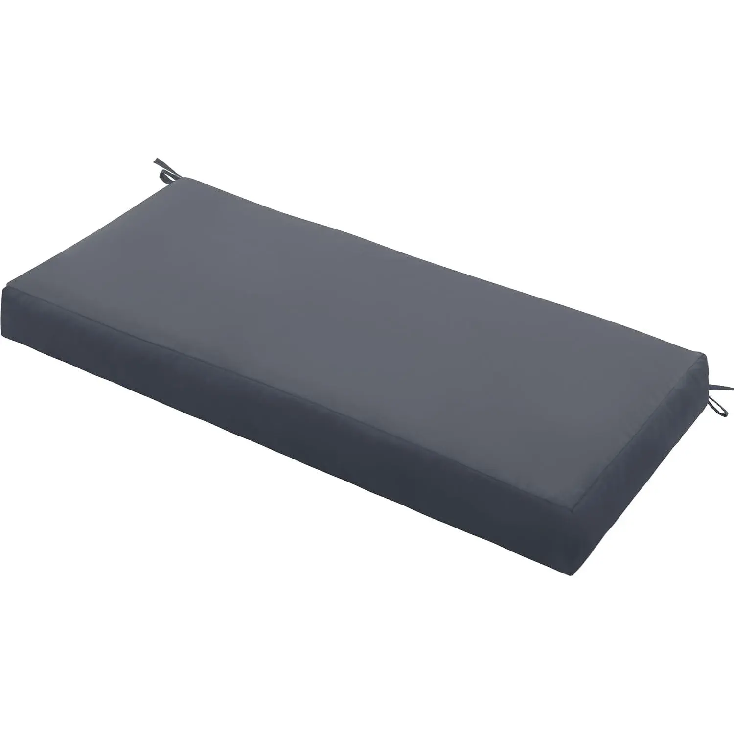 Outdoor Bench Cushion  48"x18" – Fade-Resistant Patio Furniture Cushion with Ties for Porch Swing, Loveseat, or Indoor Bench , Dark Grey