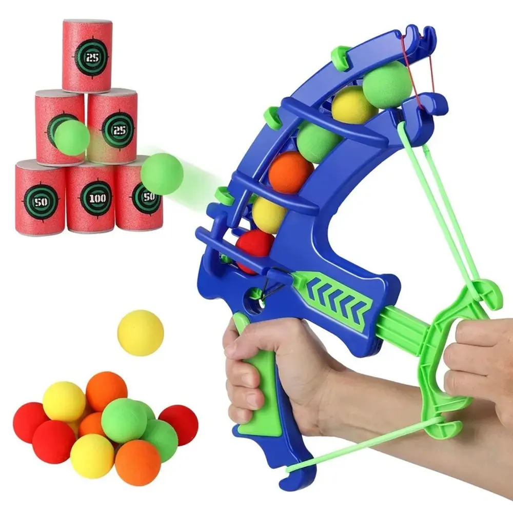 Montessori Slingshot Target Game Board, Sticky‑Ball Dart & Basketball Dual‑Use Toy, Educational Indoor‑Outdoor Sport Play Set for Kids