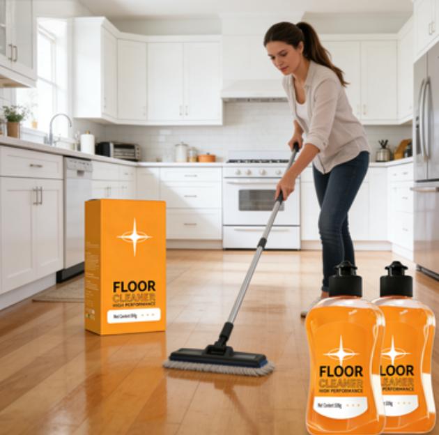 Floor Cleaner, Decontamination, Descaling & Brightening, For Tile & Wood Floors, Powerful Stain Removal, Household Essential Cleaning Solution