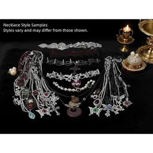 Amber Tides shop Mysterious Jar, 15-45 Pieces Surprise Gothic Style Box Women's Gift Set Gothic Witch Punk Lace Earrings Ring Bracelet Bangle