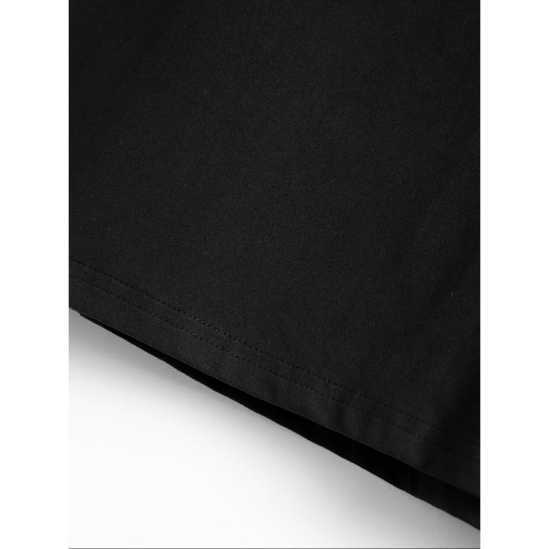 Men's Long Sleeve T-shirt and Pants Set, Spring/Autumn 2pcs set with Paris letter print round neck long sleeve T-shirt + drawstring outdoor casual sports pants set of 2 mens  fashion Clothes Fabric Activewear Polyester