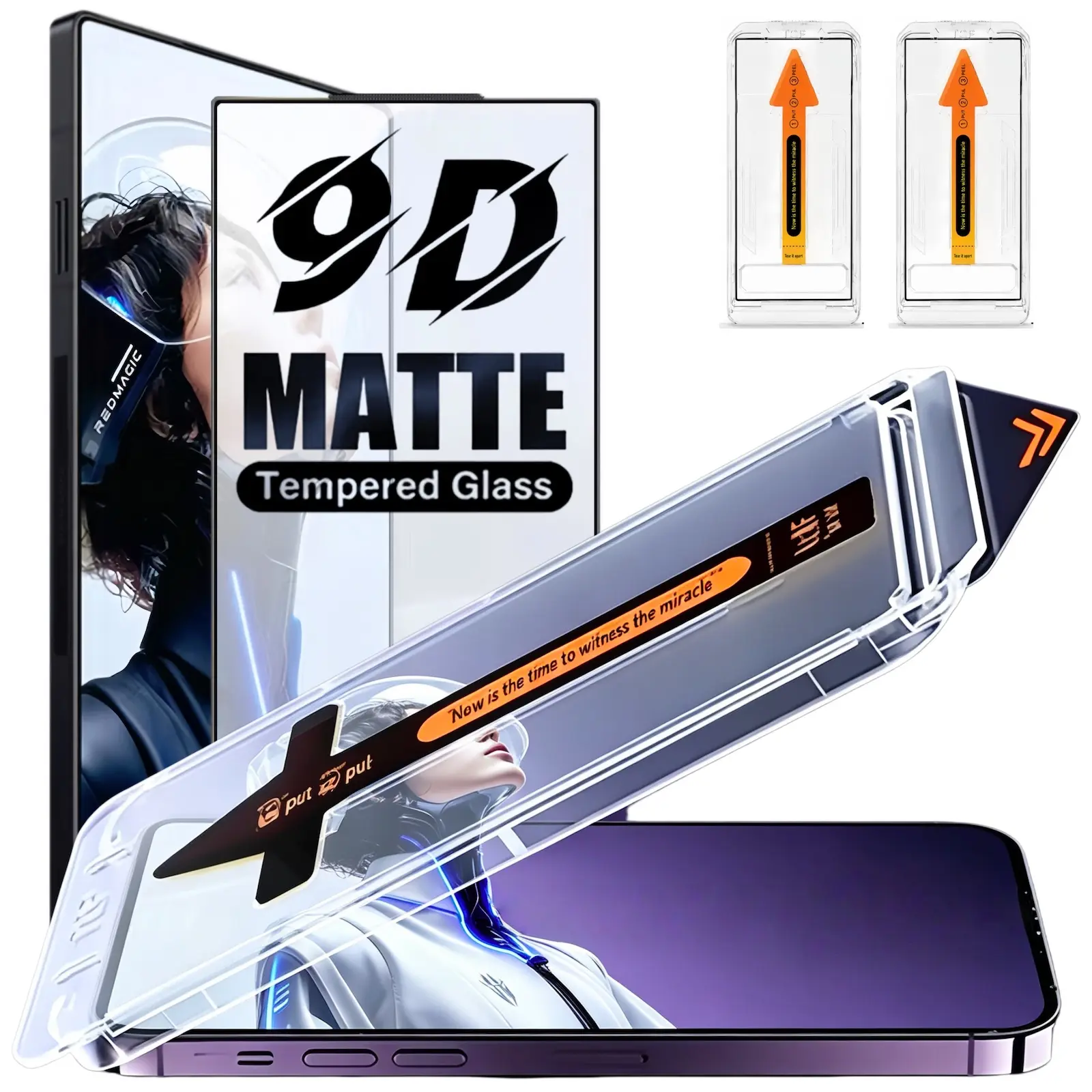 2pcs Redmagic Screen Protector for Smartphone 11s Pro Plus 11 10s 10 9s 9 8 8s + 5g, Ag Af Matte Tempered Glass, Ultrasonic Frosted