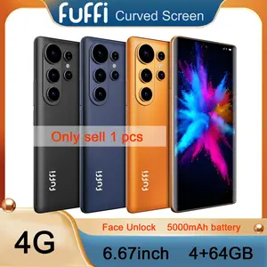 Fuffi S26 Pro Smartphone, 6.67-Inch Curved Screen, Face Recognition, 4GB+64GB, 5000mah Battery, Android 12, Dual Sim, GPS Navigation