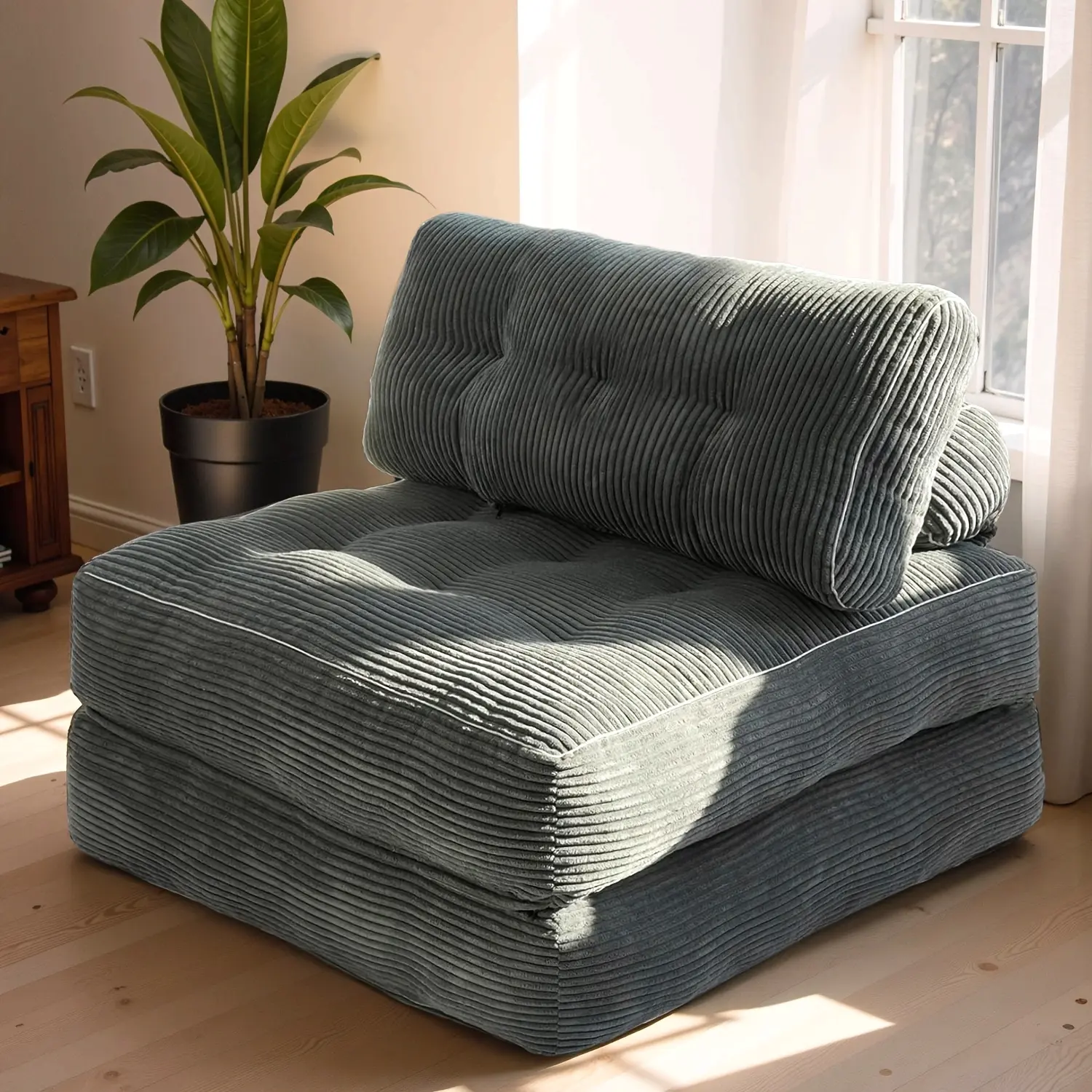 Folding Sofa Bed, Convertible Sleeper Chair for Adults, Folding Sofa Bed Foam Filling Couch with Pillow, Sleeper Chairs Single Size Floor Mattress
