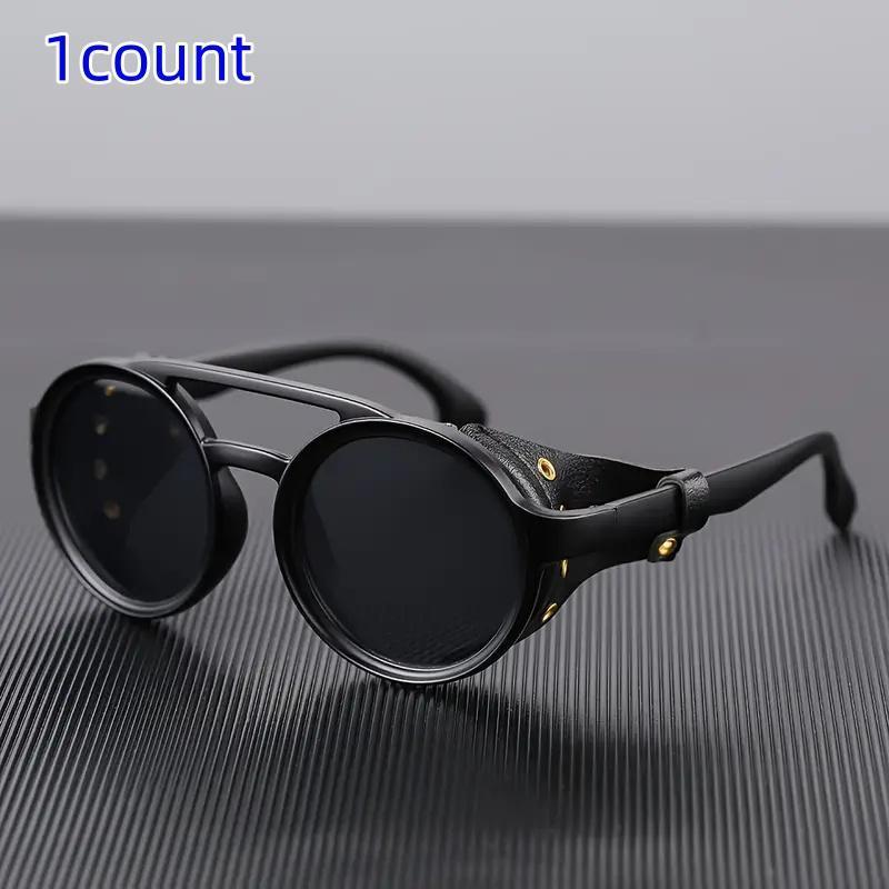 TikTokShopBlackFriday Vintage Round Frame Fishing Glasses for Men Retro Punk Windproof Sunglasses with UV Protection Stylish Outdoor Eyewear for Fishing Cycling Driving and Daily Street Fashion Tortoiseshell Sunglasses blinged fall ses
