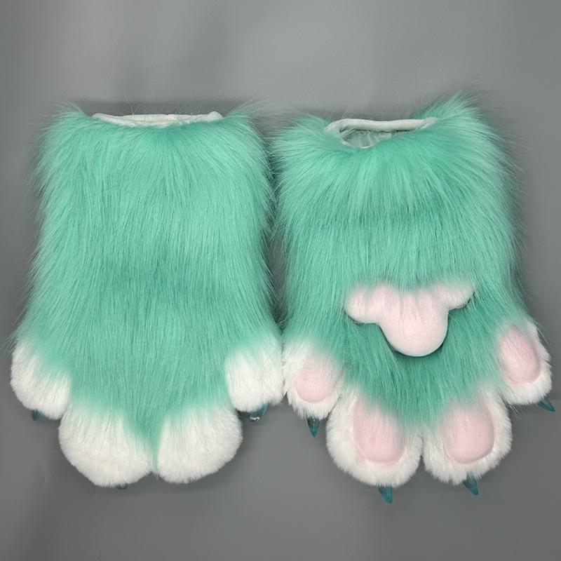Fursuit paws gloves Furry Claw Gloves Built-in Whistle Decompression Toys Costume Party Accessories for cosplay