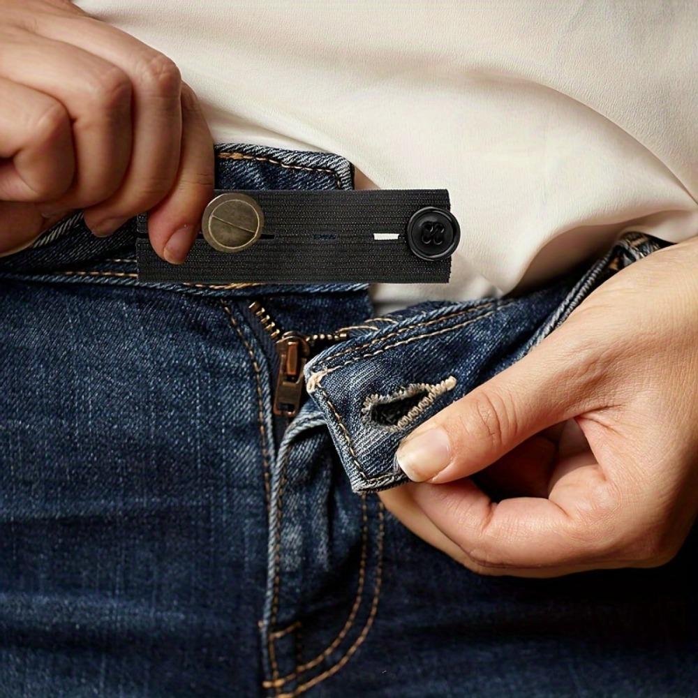 Adjustable Elastic Waist Extender Buckle for Women, Perfect Fit for Pregnant & Plus Size Pants, Essential Clothing Accessory, Adjustable Buttons5pc
