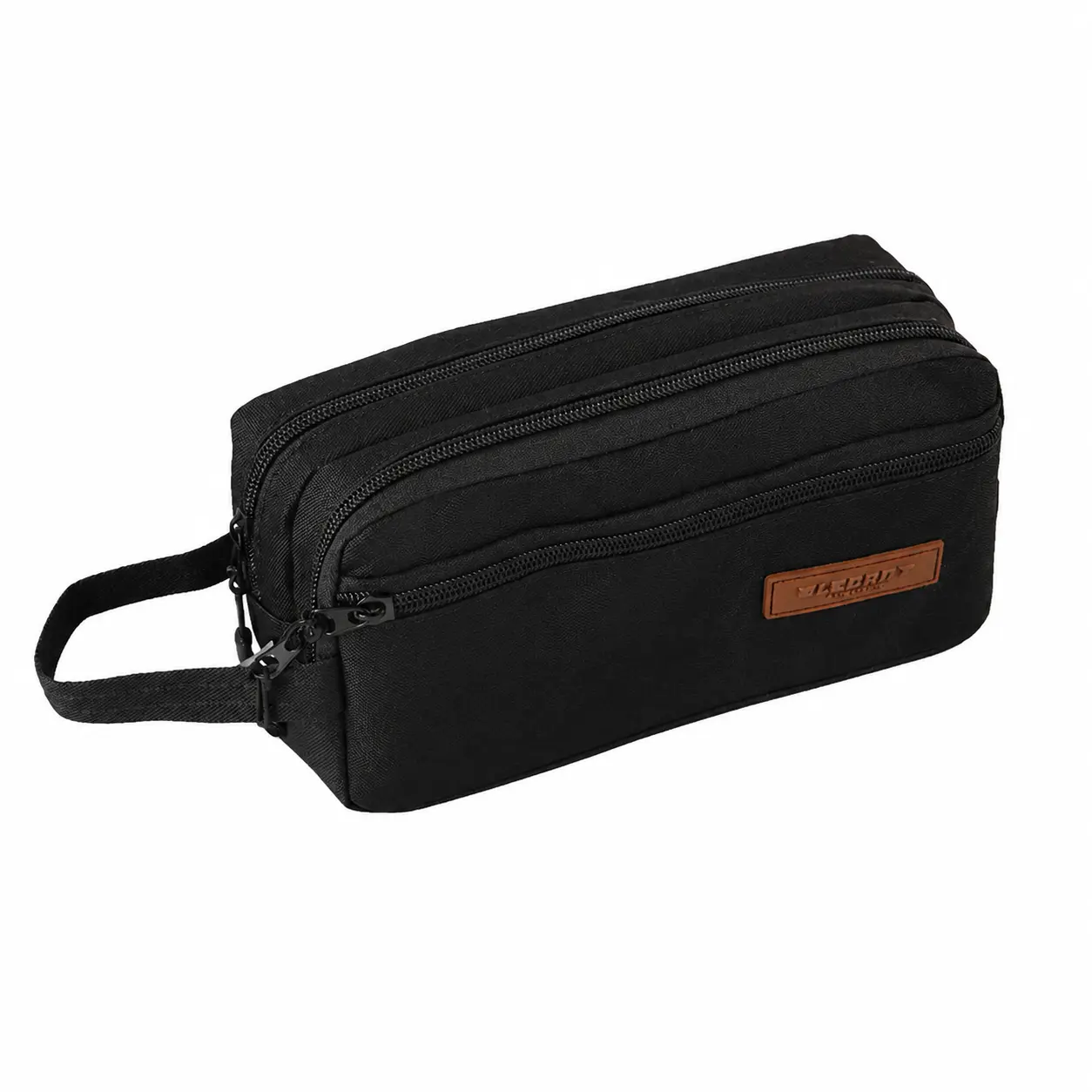 Large-Capacity Three-Tier Pencil Case for Students and Professionals – Durable Oxford Fabric Organizer with Elastic Closure, Minimalist Design, Ideal for School, Office, or Travel Use