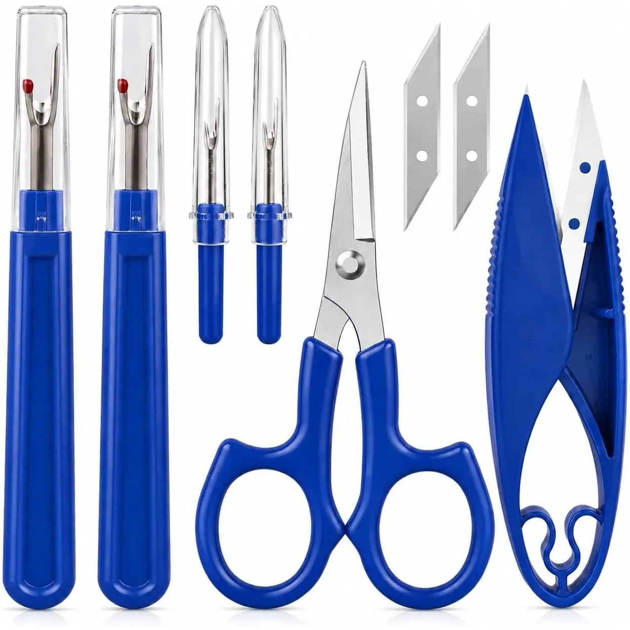 Sewing Seam Ripper Tool, Remover and Thread  with 2Big+2Small Seam Rippers,1 Pack Thread Snips,1Pack 5”Scissor